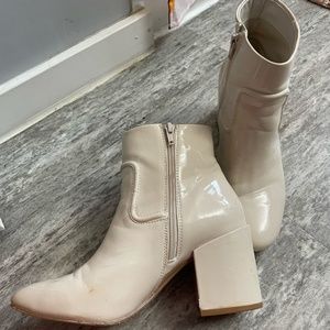 Mat and Nat white booties